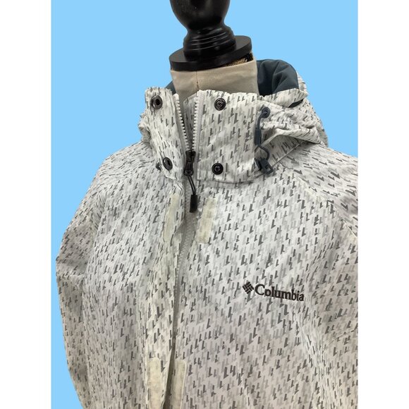 Columbia Womens White/Gray Hooded Waterproof Outer Ski Jacket Size XL - Picture 5 of 13